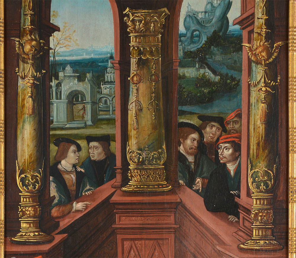 Pillar closeup from the unidentified painting